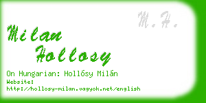 milan hollosy business card